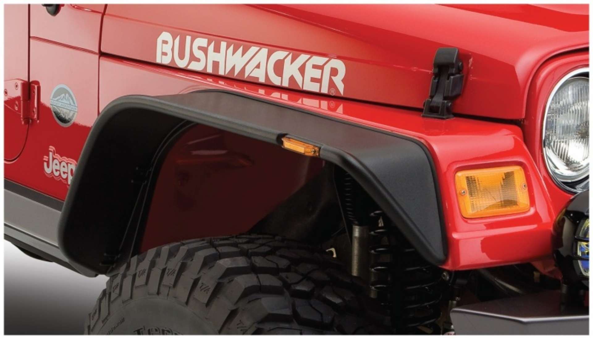 Picture of Bushwacker 97-06 Jeep TJ Flat Style Flares 2pc - Black