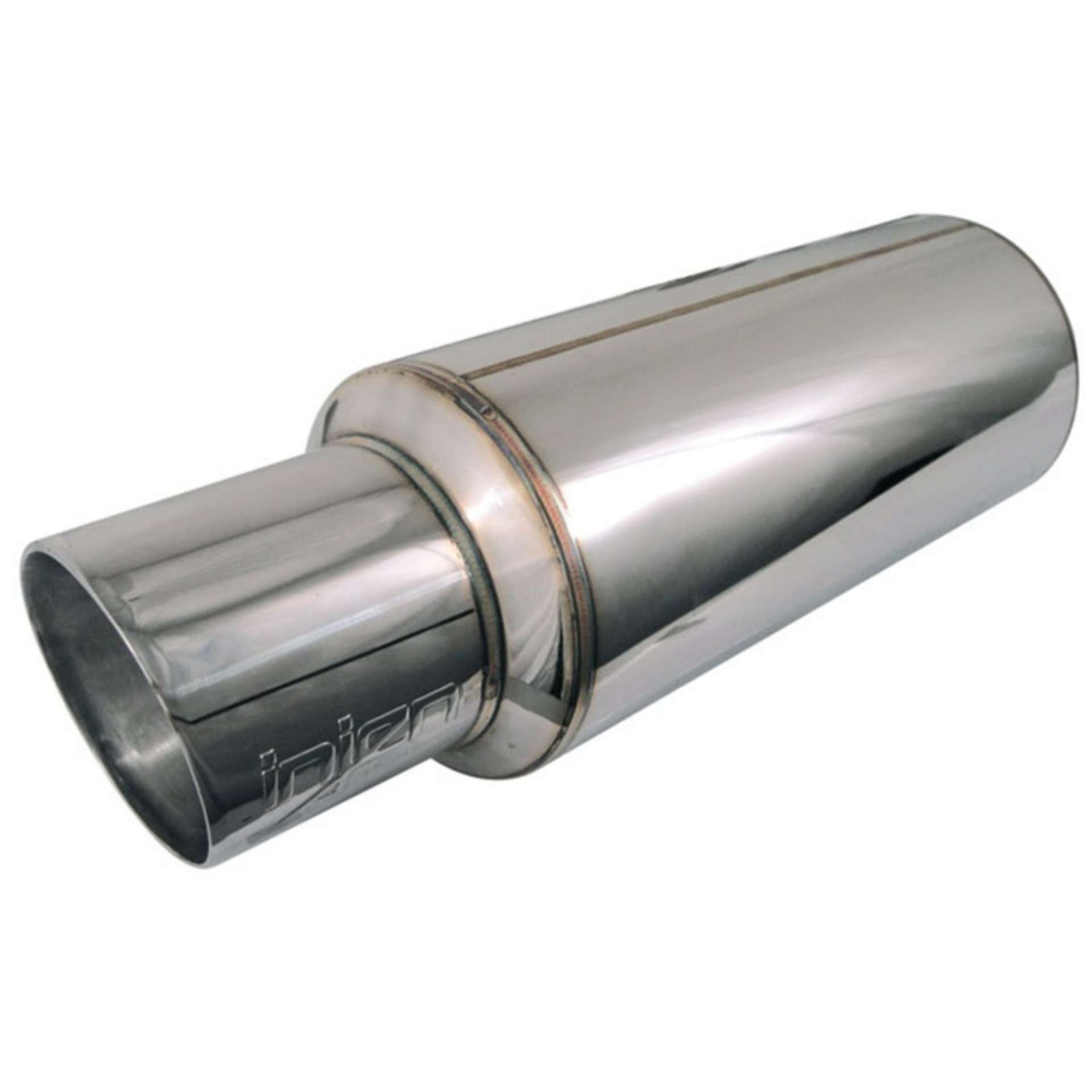 Picture of Injen 2 3-8 Universal Muffler w-Stainless Steel resonated rolled tip Injen embossed logo