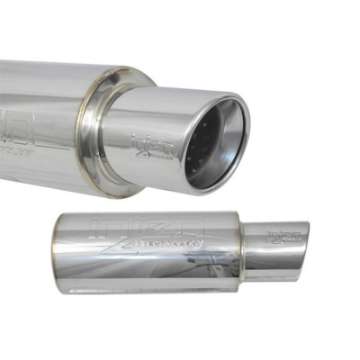 Picture of Injen 2 3-8 Universal Muffler w-Stainless Steel resonated rolled tip Injen embossed logo