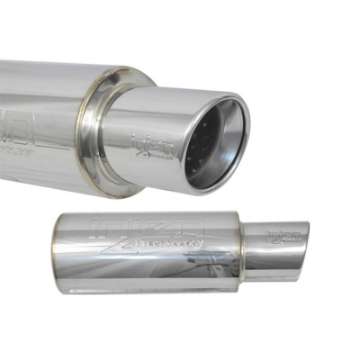 Picture of Injen 2 3-8 Universal Muffler w-Stainless Steel resonated rolled tip Injen embossed logo