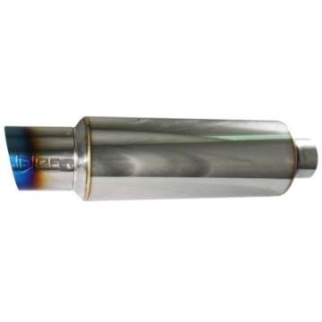 Picture of Injen 3-00 Universal Muffler w-Titanium burnt rolled Tip and stainless steel resonated inner wall