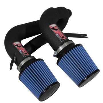 Picture of Injen 08-09 535i E60 3-0L L6 Twin intake & AMSOIL Filters Wrinkle Black Short Ram Intake