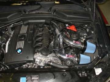 Picture of Injen 08-09 535i E60 3-0L L6 Twin intake & AMSOIL Filters Wrinkle Black Short Ram Intake