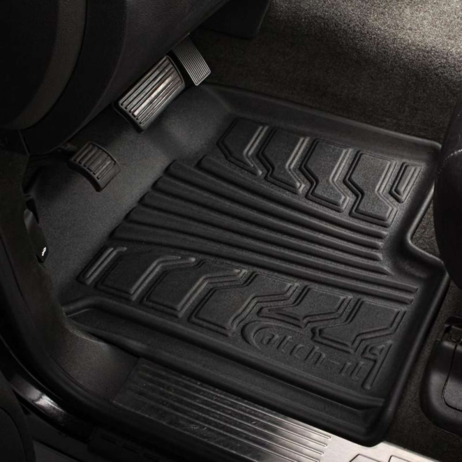 Picture of Lund 08-10 Ford F-250 Super Duty Catch-It Floormat Front Floor Liner - Black 2 Pc