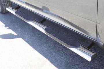 Picture of Lund 10-17 Dodge Ram 2500 Crew Cab 5in- Oval Straight SS Nerf Bars - Polished