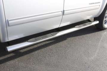 Picture of Lund 99-16 Ford F-250 Super Duty Crewcab 4in- Oval Straight SS Nerf Bars - Polished