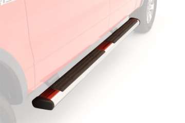 Picture of Lund 07-17 Chevy Silverado 1500 Crew Cab 6in- Oval Straight SS Nerf Bars - Polished