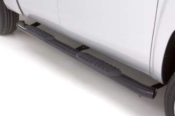 Picture of Lund 99-16 Ford F-250 Super Duty SuperCab 5in- Oval Curved Steel Nerf Bars - Black