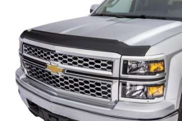 Picture of AVS 07-10 Chevy Silverado 2500 Aeroskin II Textured Low Profile Hood Shield - Black