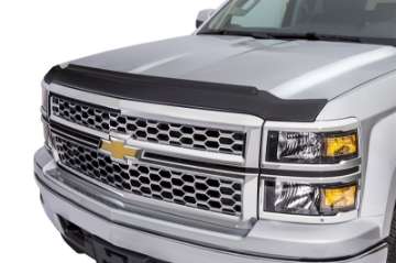 Picture of AVS 07-13 Chevy Silverado 1500 Aeroskin II Textured Low Profile Hood Shield - Black