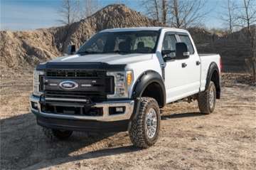 Picture of AVS 17-18 Ford F-250 Super Duty Aeroskin II Textured Low Profile Hood Shield - Black