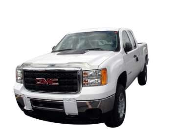 Picture of AVS 11-14 GMC Sierra 2500 Aeroskin Low Profile Hood Shield - Chrome