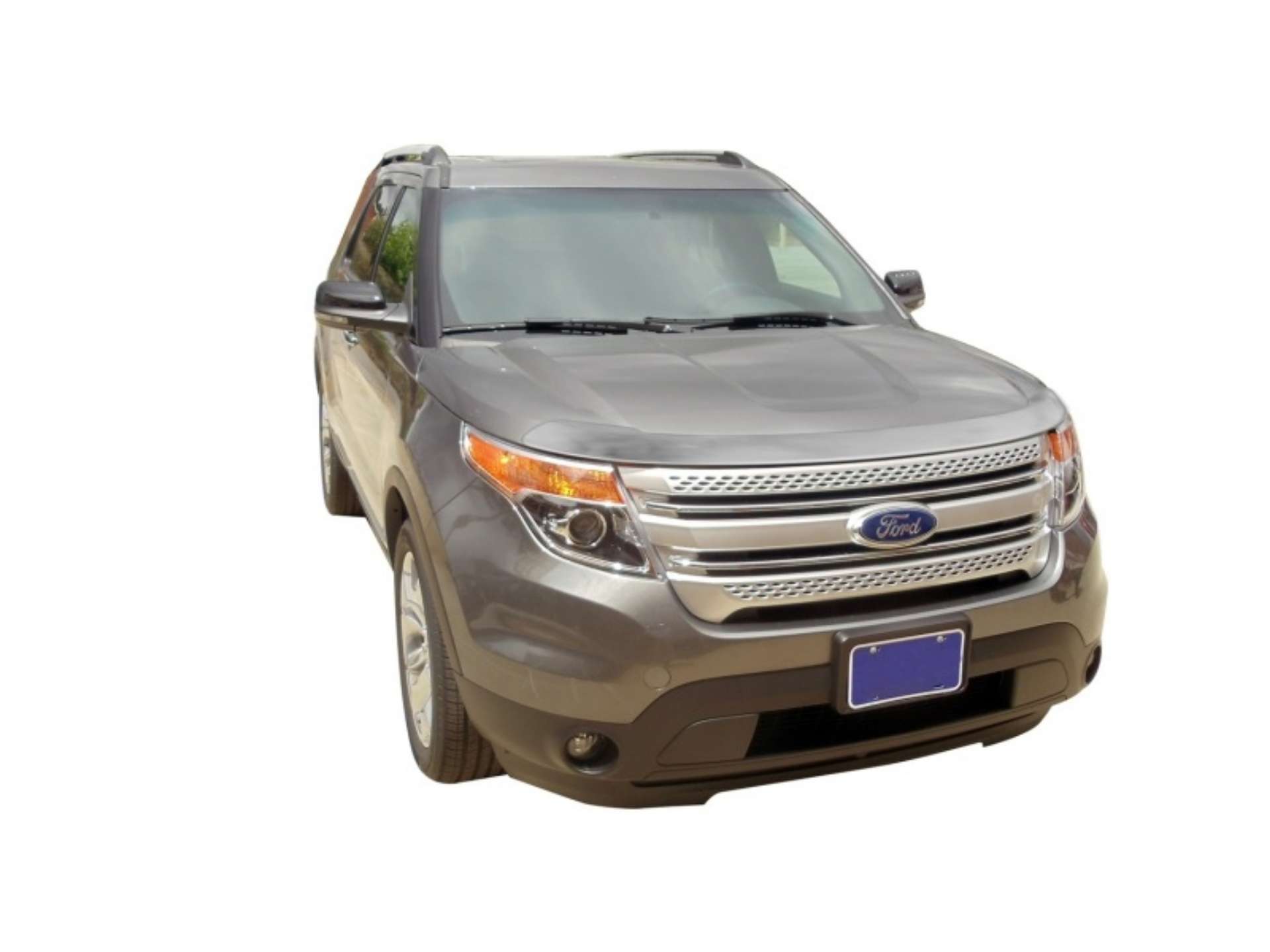 Picture of AVS 11-15 Ford Explorer Excl- Sport Model Aeroskin Low Profile Hood Shield - Chrome