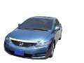 Picture of AVS 06-10 Honda Civic Coupe Aeroskin Low Profile Hood Shield - Chrome