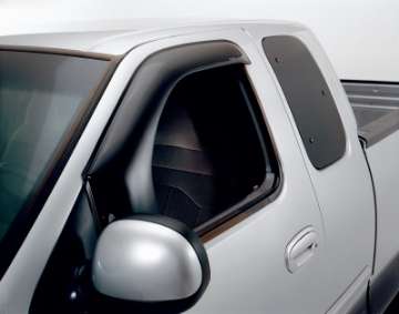 Picture of AVS 07-18 Toyota Tundra Crewmax Aerovisor Front Outside Mount Window Deflector 2pc - Smoke