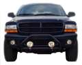 Picture of AVS 97-04 Dodge Dakota Bugflector Deluxe 3pc Medium Profile Hood Shield - Smoke