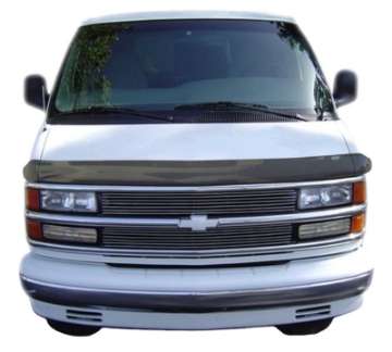 Picture of AVS 96-02 Chevy Express 1500 High Profile Bugflector II Hood Shield - Smoke