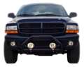 Picture of AVS 97-04 Dodge Dakota Behind Grille 3 Pc High Profile Bugflector II Hood Shield - Smoke