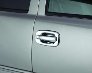 Picture of AVS 99-07 Chevy Silverado 1500 w-o Pass Keyhole Door Handle Covers 2 Door 4pc Set - Chrome