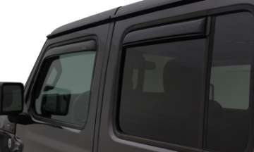 Picture of AVS 07-18 Jeep Wrangler Unlimited Ventvisor In-Channel Front & Rear Window Deflectors 4pc - Smoke