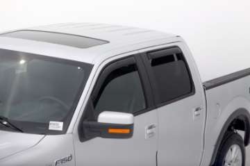 Picture of AVS 09-14 Ford F-150 Supercrew Ventvisor In-Channel Front & Rear Window Deflectors 4pc - Smoke