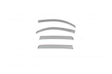 Picture of AVS 20-22 Toyota Tacoma Double Cab Low Profile Color Match Ventvisors 4pc - Silver Sky Metallic