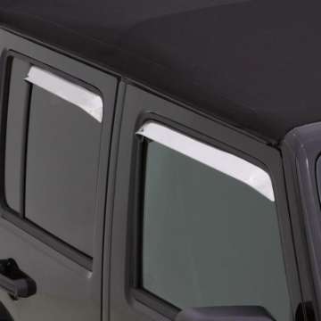 Picture of AVS 84-96 Jeep Cherokee 4 Door Ventshade Front & Rear Window Deflectors 4pc - Stainless