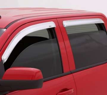 Picture of AVS 04-12 Chevy Colorado Crew Cab Ventvisor Front & Rear Window Deflectors 4pc - Chrome