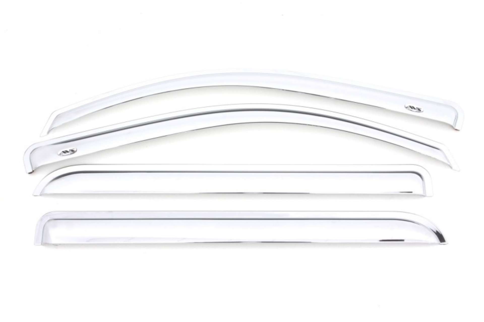 Picture of AVS 15-18 Chevy Silverado 2500 Crew Cab Ventvisor Front & Rear Window Deflectors 4pc - Chrome