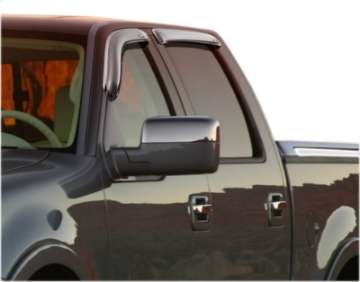 Picture of AVS 06-08 Lincoln Mark LT Ventvisor Outside Mount Front & Rear Window Deflectors 4pc - Chrome