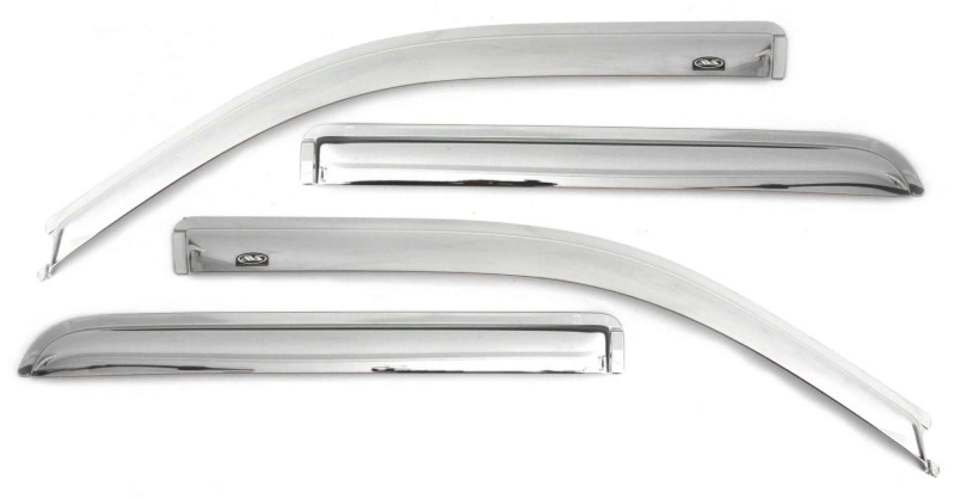 Picture of AVS 09-13 Nissan Rogue Ventvisor Outside Mount Front & Rear Window Deflectors 4pc - Chrome