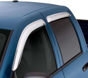 Picture of AVS 15-18 Ford F-150 Supercab Ventvisor Outside Mount Front & Rear Window Deflectors 4pc - Chrome