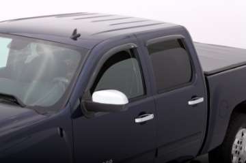 Picture of AVS 07-13 Chevy Silverado 1500 Ext- Cab Ventvisor Outside Mount Window Deflectors 4pc - Smoke