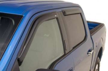 Picture of AVS 15-18 Ford F-150 Supercab Ventvisor Outside Mount Window Deflectors 4pc - Smoke