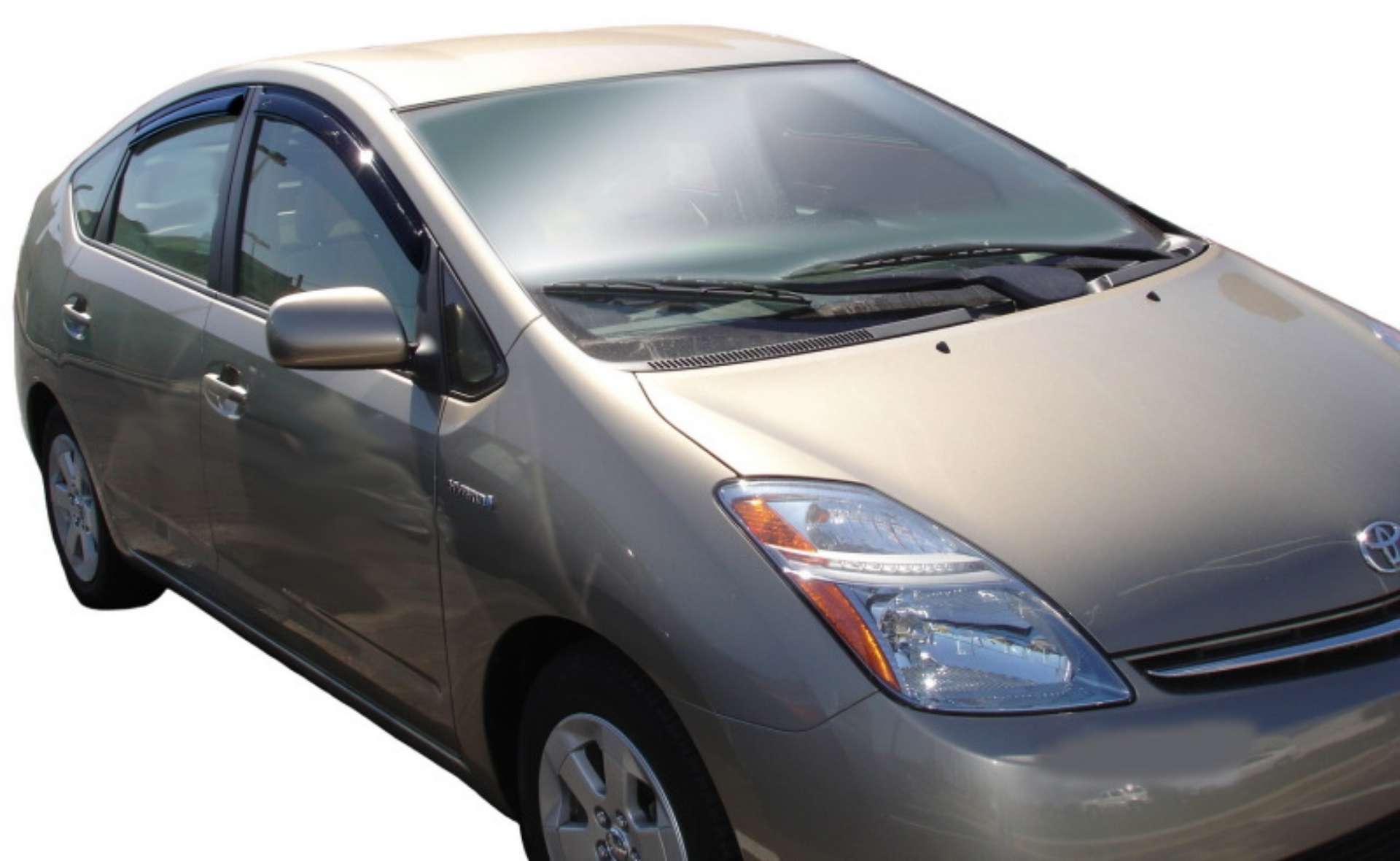 Picture of AVS 06-09 Toyota Prius Ventvisor Outside Mount Window Deflectors 4pc - Smoke