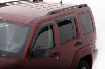 Picture of AVS 08-14 Jeep Liberty Ventvisor Outside Mount Window Deflectors 4pc - Smoke