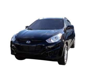 Picture of AVS 10-15 Hyundai Tucson Ventvisor Outside Mount Window Deflectors 4pc - Smoke