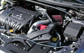 Picture of K&N 07 Mitsubishi Lancer L4-2-0L Silver Typhoon Short Ram Intake