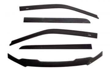 Picture of AVS 07-14 Toyota FJ Cruiser Ventvisor & Aeroskin Deflector Combo Kit - Matte Black