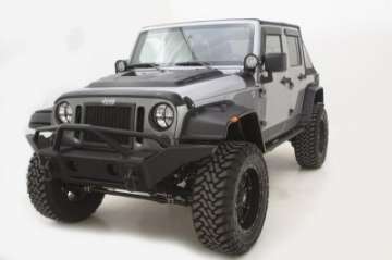 Picture of AVS 07-18 Jeep Wrangler 2 Door Ventvisor & Aeroskin Deflector Combo Kit - Matte Black