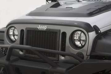 Picture of AVS 07-18 Jeep Wrangler Unlimited Ventvisor & Aeroskin Deflector Combo Kit - Matte Black