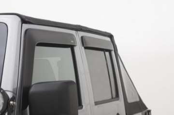 Picture of AVS 07-18 Jeep Wrangler Unlimited Ventvisor & Aeroskin Deflector Combo Kit - Matte Black