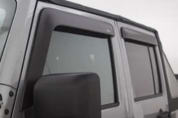 Picture of AVS 07-18 Jeep Wrangler Unlimited Ventvisor Low Profile Window Deflectors 4pc - Matte Black