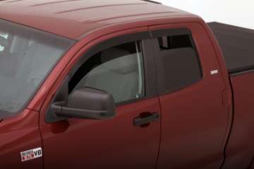 Picture of AVS 07-18 Toyota Tundra Double Cab Ventvisor Low Profile Deflectors 4pc - Smoke