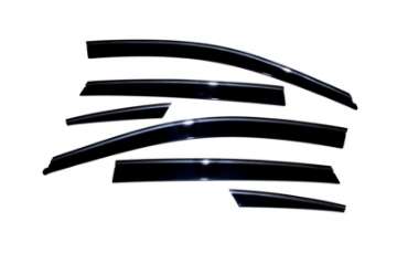 Picture of AVS 06-10 Infiniti M45 Ventvisor Low Profile Deflectors 6pc - Smoke w-Chrome Trim