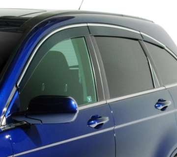 Picture of AVS 06-10 Infiniti M45 Ventvisor Low Profile Deflectors 6pc - Smoke w-Chrome Trim