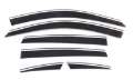 Picture of AVS 07-11 Honda CR-V Ventvisor Low Profile Deflectors 6pc - Smoke w-Chrome Trim