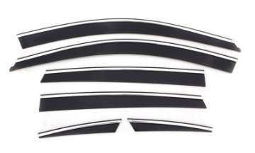 Picture of AVS 07-11 Honda CR-V Ventvisor Low Profile Deflectors 6pc - Smoke w-Chrome Trim