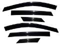 Picture of AVS 10-17 Cadillac SRX Ventvisor Low Profile Deflectors 6pc - Smoke w-Chrome Trim