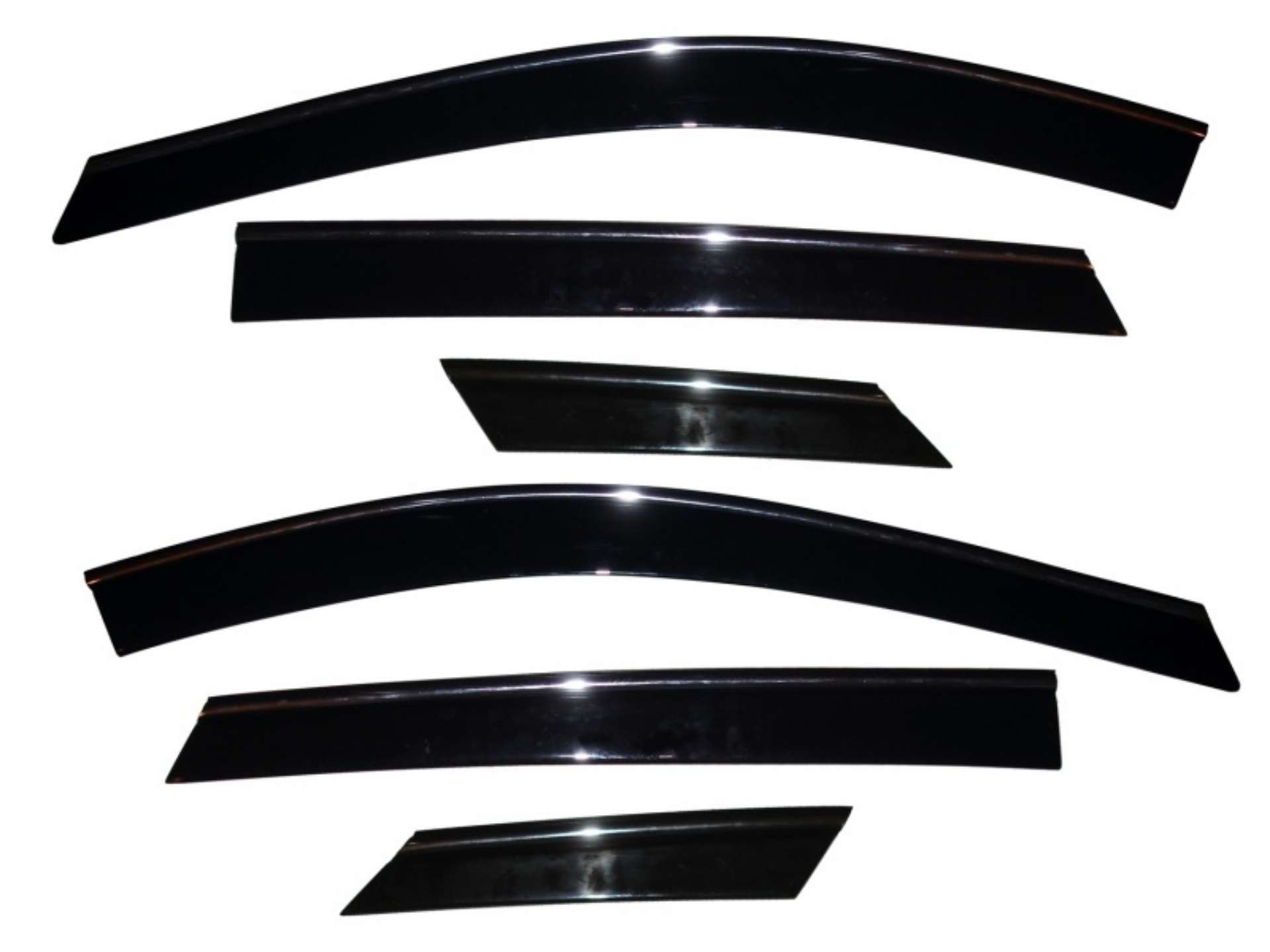 Picture of AVS 10-17 Cadillac SRX Ventvisor Low Profile Deflectors 6pc - Smoke w-Chrome Trim